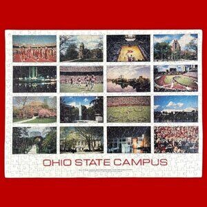 Vintage 1990 Ohio State Campus Jigsaw Puzzle 550 Pieces *All‎ Included* Buckeyes